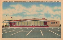 Vintage Linen Postcard Howard Johnson&#39;s Restaurant Turner Turnpike Oklahoma - £9.68 GBP