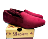 Skechers Cleo Cozy Faux Fur Lined Loafer Slippers Fancy Dreamer- BURGUND... - $35.22