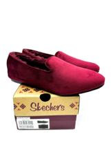 Skechers Cleo Cozy Faux Fur Lined Loafer Slippers Fancy Dreamer- BURGUND... - $35.22