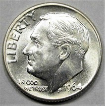 1964-D Roosevelt Dime Gem+ Unc AD571 - £14.39 GBP