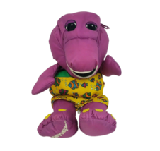 12&quot; VINTAGE PLAYSKOOL WATER PALS BARNEY PURPLE DINOSAUR STUFFED ANIMAL P... - £21.97 GBP