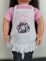 Doll Apron Outfit Clothes Kitchen Chef Kiss the Cook Gift fits 18&quot; Ameri... - £13.18 GBP
