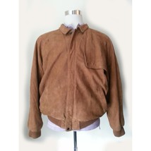 Adventure Team Marlboro Men Size L Aviator Bomber Leather Jacket Brown  - £45.99 GBP