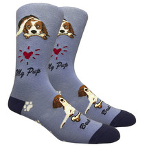 Beagle Dog Socks Fun Novelty Dress Casual Unisex SOX FineFit One Size Pu... - £10.44 GBP