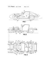 Sports to Vintage Car Patent Print - White - £6.21 GBP+