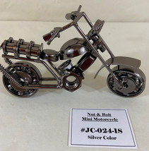 Motorcycle Mini Replica: Made Of Silver Nuts &amp; Bolts; Rotating Parts; New In Box - £9.59 GBP