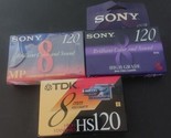 2 SONY 8mm High Grade 120 Minute Video Tape Cassette P6-120HG TDK Lot 3 - $14.01