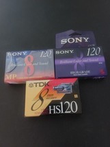 2 SONY 8mm High Grade 120 Minute Video Tape Cassette P6-120HG TDK Lot 3 - £11.16 GBP