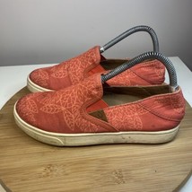 Olukai Pehuea PowWowWomen’s Size 7.5 Shoes Slip On Canvas Red Orange 203... - $24.74