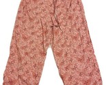 Dockers Womens Pink Floral Knit Capri Sleep Pants Size M - £7.39 GBP