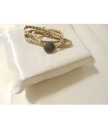 I.N.C. Gold-Tone Genuine Jasper Stone Braided Wrap Bracelet M734 $39 - $11.25