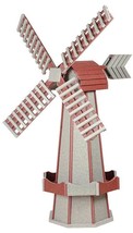 60&quot; POLY WINDMILL Driftwood &amp; Cherrywood Working Amish Dutch Garden Weathervane - £526.75 GBP