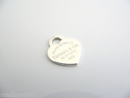 Tiffany &amp; Co Return to Silver Heart Charm Pendant 4 Necklace Bracelet Gi... - £115.77 GBP