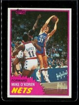 Vintage 1980-81 FLEER Basketball Trading Card #81 MIKE O&#39;KOREN New Jersey Nets - £3.88 GBP
