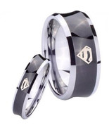 coi Jewelry Titanium Superman Couple Wedding Band Ring-251 - £55.94 GBP