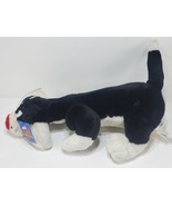 VIntage Looney Tunes Sylvester Cat Plush Stuffed Animal 14&quot; Black White ... - £11.74 GBP