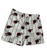 Cactus Man All Over Roses On White Shorts w/ Drawstring Mens Sz L - $257.44 MXN