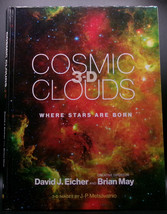 Brian May Cosmic Clouds 3-D Where Stars Are Born First Ed &amp; Stereoscope Glasses - £21.57 GBP