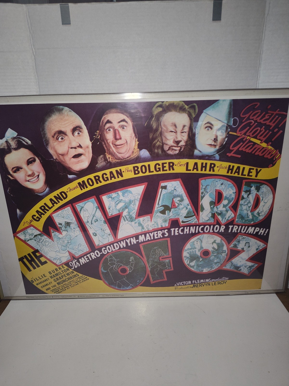 Wizard of Oz 1939 Lithograph M-081 28x20 Portal Pub Clear Frame - SEE PICS - $69.29