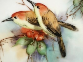 Set of 6 BIRDS Vintage Hand Painted Plate 6 1/4&quot; Porcelain Gold trim No Mark - £47.76 GBP