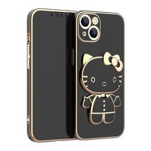 Hello-Kitty Making Up Mirror Phone Case for Iphone 13 14 Pro Max 11 12 Mini Xr X - £5.82 GBP