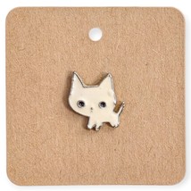 Tiny White Cat Enamel Pin - £15.64 GBP