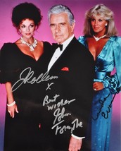 Dynasty Cast Signed Autographed Photo X3 - John Forsythe, Linda Evans, Joan Coll - £191.50 GBP