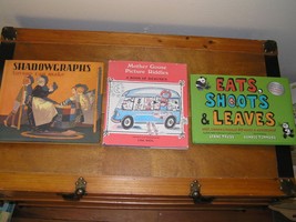 Lot Of 3 Eats, Shoots &amp; Leaves Mother Goose Picture Riddles Shadowgraphs Hard - £9.74 GBP