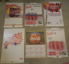 Set of 5 Diff Coca-Cola Cardboard Store Price Display Posters and 1994 Calendar - £2.91 GBP