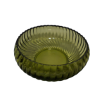 VINTAGE MCM Bowl. Green, Ribbed Swirl, 6&quot; x 2.75&quot;, - £6.86 GBP