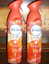(2) FEBREZE Air Room Freshener Sprays PEACH 8.8 Oz each Spray Bottle - £15.62 GBP