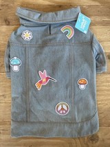Tails And Noses Jacket Dog MEDIUM Jean Hippie NEW - £22.91 GBP