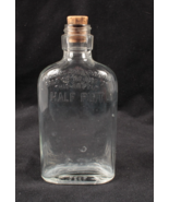 Vintage 1/2 Pint Flask Empty Glass with Target Arrow Logo and Cork - €8,74 EUR