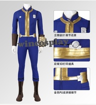 Fallout 4 Shelter 75 Cosplay Costume Outfit Halloween Jumpsuit Suit Men ... - £27.87 GBP+