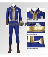 Fallout 4 Shelter 75 Cosplay Costume Outfit Halloween Jumpsuit Suit Men ... - £27.65 GBP+