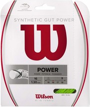 Wilson - WRZ945700 - Synthetic Gut Power 16G Tennis Raquet String - Lime - £7.82 GBP