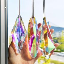 3 Pc Sun Catcher Crystal Prism Glass Brightly Colored RAINBOW Window Por... - $17.81