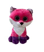 Ty Joey 100% TySilk Beanie Boo Huge 18&quot; XL Jumbo Pink Fox Claire&#39;s Exclu... - $2,621.48 MXN