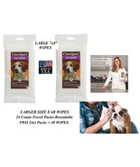 48 pc PET EAR CLEANSING Large 7x8&quot; WIPES Pad DOG CAT Grooming Cleaning C... - $7.99