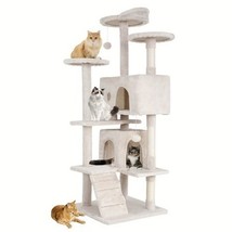 54/70&quot; Multi-Level Cat Tree Tower with Scratching Posts &amp; Cozy Condos, - $38.69