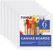 FUMILE Canvas Boards for Painting 8x8 6 Pack Canvases for Painting Prime... - $331.90 MXN