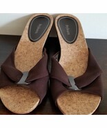 Style &amp; Co. Katya ~ Brown ~  Women&#39;s Size 8.5 Slip On Sandals ~ 2.75&quot; We... - $498.45 MXN