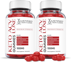 Luxe Keto ACV Gummies 1000MG with Pomegranate Juice Beet Root B12 60 Gummys (120 - £57.19 GBP