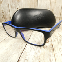 Ray-Ban Black Over Blue Eyeglasses FRAMES ONLY w/ Case - RB5268 5179 50-17-135 - £34.17 GBP