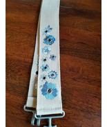CANVAS Belt - Accented With Embroidered Blue Flowers - $28.05 CAD