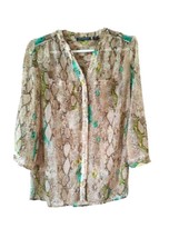 Covington Essentials Snake Print Women&#39;s Blouse Shirt (Size S) - £39.32 GBP