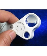 Dual Jewelers Loupe 20X + 40X LED Lights illuminated Magnifier MAGNIFYIN... - $45.25 CAD