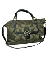 Authentic Coach Campbell Signature Olive Green Metallic Izzy Satchel F26241 - $155.91 CAD