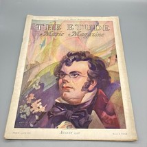 Vintage ETUDE Music Magazine, August 1928 Schubert Fantasy Cover with Related - $14.52