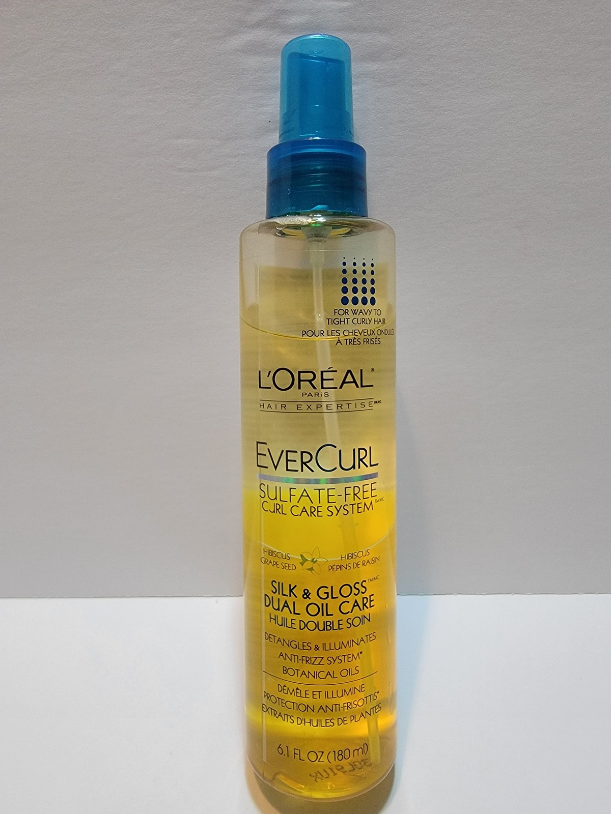 Primary image for Loreal Paris EverCurl Curl Care System Silk & Gloss Dual Oil Hair Care 6.1 FL OZ